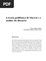 A Teoria Polifônica de Ducrot e A Análise Do Discurso