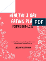 Healthy 3 Day Eating Plan: For Weight-Loss