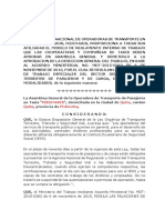 Proyecto de Reglamento Interno de Trabajo de Las Cooperativas de Taxis Enero 2016