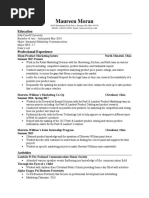 Maureen Moran Resume 2018