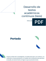 Desarrollo de Textos Académicos Continuos (Tesis)