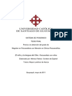 El Niño y La Lengua Del Otro PDF