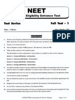 NEET Test Series 1