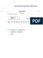 Portland Cement Chemical Composition (XRF Report)