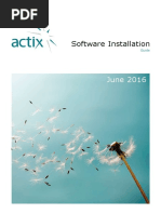 Actix Software Installation Guide