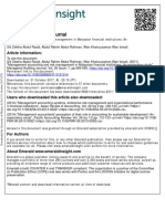 Management Accounting and Risk Management in Malaysian Financial Institutions: An Exploratory Study