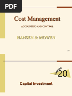 Cost Management: Hansen & Mowen