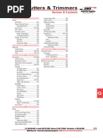 Cutters & Trimmers: Section G Contents