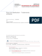 4 Eaux de Distribution - Traitements Unitaires