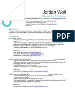 Jordan Wolf Resume