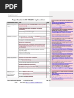 Project Checklist For ISO 9001 Implementation en