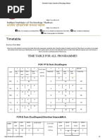 Iitm Timetable