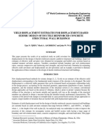 Yield Displacement Estimates For Displacement-Based Seismic Design of Ductile Reinforced Concrete Structural Wall Buildings