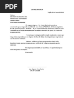 Carta de Renuncia Juancito