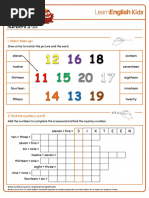 Worksheets Numbers 11 20