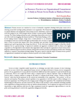 Impact of Human Resource Practices On Organizational Commitment and Employee Retention - A Study in Private Sector Banks in Madurai District HTTP