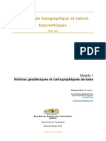 TOP323 - Mod - 1 - Notions Géodésiques Et Cartographiques de Base - Bon