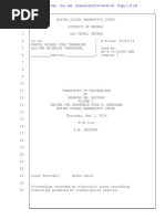 Tarkanian Bankruptcy Hearing Transcript