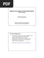 Signal Processing and Communications: Acknowledgment