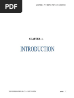 Chapter - 1: Working Capital Anantha PVC Pipes Private Limited