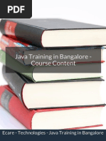 Java Training Course Content in Bangalore