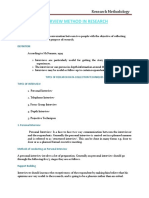 Interview Method in Research