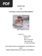 Seminar ON: Natural Language Processing