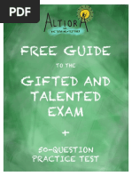 Altiora Free Guide To The Gifted and Talented Exam-Practice Test-Scaled For Print-95