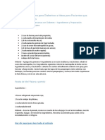 Receta de Desayuno para Diabeticos e Ideas para Pacientes Que Sufren de Diabetes