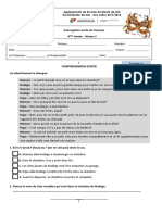 Teste de Francês Dialogue Versao A - 8ºano