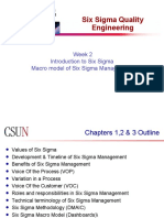 Six Sigma Quality Engineering: Week 2 Introduction To Six Sigma Macro Model of Six Sigma Management