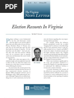 Election Recounts in Virginia February 2006