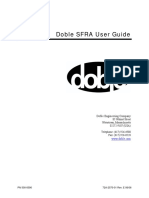 DOBLE SFRA User Guide PDF