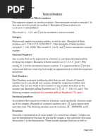 Types of Numbers