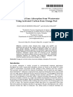 Heavy Metal Ions Adsorption From Wastewater Using Activated Carbon From Orange Peel