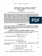 On The Determination of Stress Intensity Factors For Some Common Structural Problems