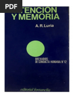 (Luria, A.) Atención y Memoria