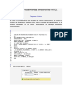 Ejercicios de Procedimientos Almacenados en SQL Server