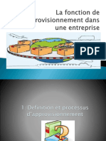 La Fonction de L'approvisionnement Dans Une Entreprise