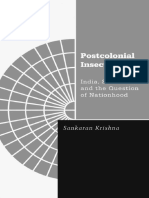 (Borderlines) Sankaran Krishna-Postcolonial Insecurities - India, Sri Lanka, and The Question of Nationhood (Borderlines Series) - Univ of Minnesota Press (1999)