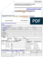 TESDA Application Form