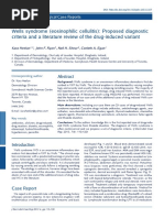 Wells Syndrome (Eosinophilic Cellulitis) : Proposed Diagnostic Criteria and A Literature Review of The Drug-Induced Variant