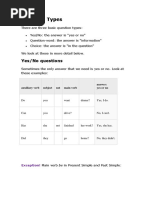 Question Types: Yes/No Questions