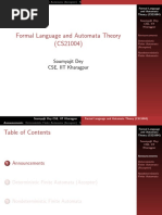 Formal Language and Automata Theory (CS21004) : Soumyajit Dey CSE, IIT Kharagpur