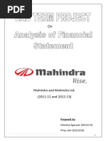 Mahindra and Mahindra Ltd. (2011-12 and 2012-13) : Prepared by