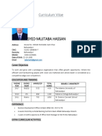 Syed Mujtaba Hassan: Curriculum Vitae