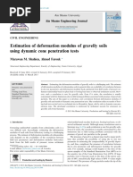 Deformation Modulus of Gravelly Soils by DCP