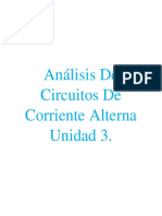 Análisis de Circuitos de Corriente Alterna Unidad 3