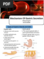 Mechanism of Gastric Secretion