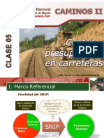 Costos y Presupuestos en Carreteras - UNASAM Ing Alva